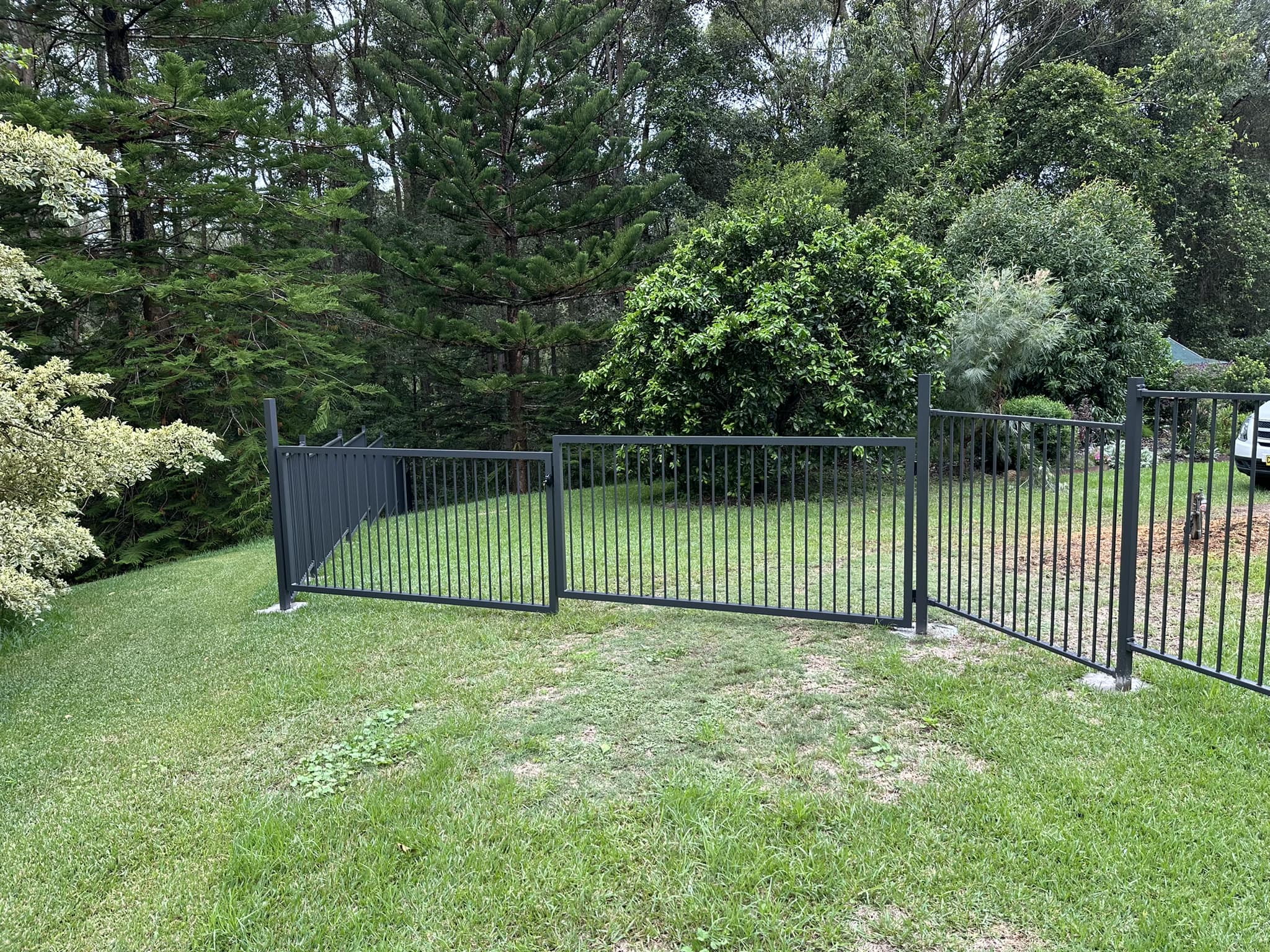 Back at the Monument fencing job today, fitting these custom 50x50 Pool Gates.